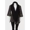 Slim fit cardigan with 3/4 sleeves