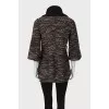 Slim fit cardigan with 3/4 sleeves