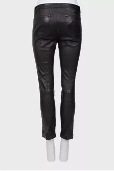 Tapered leather trousers