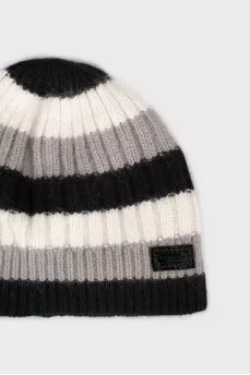 Striped wool hat