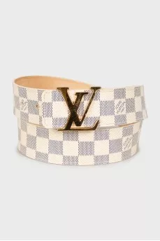 Initiales leather belt