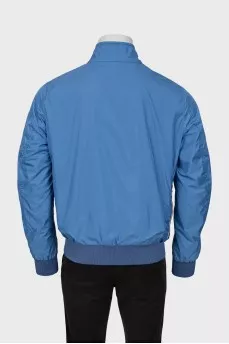 Men's blue windbreaker