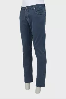 Men's blue jeans with buttons