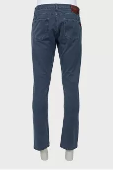 Men's blue jeans with buttons