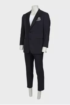 Men's dark blue wool suit