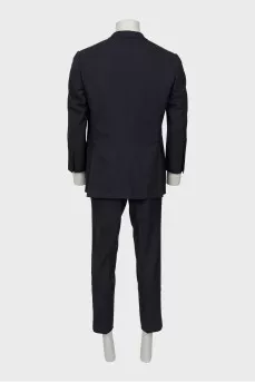 Men's dark blue wool suit