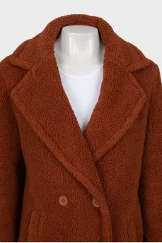 Brown fur coat