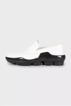 Leather loafers with chunky soles
