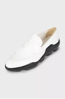 Leather loafers with chunky soles