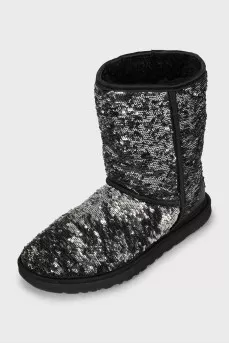 UGG boots with silver sequins