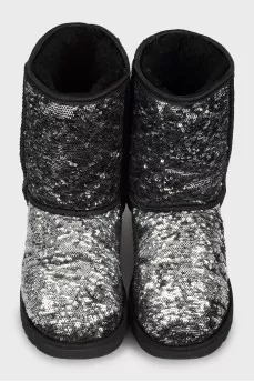 UGG boots with silver sequins