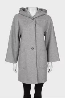 Gray cashmere coat