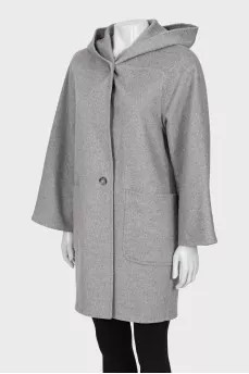 Gray cashmere coat