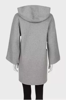 Gray cashmere coat
