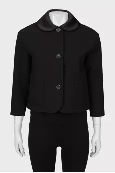 Black cropped jacket