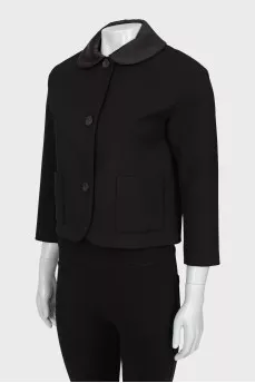 Black cropped jacket