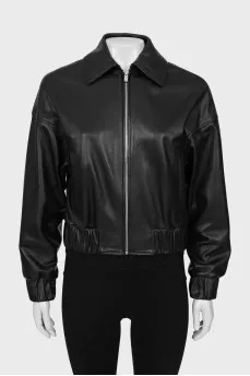 Black leather jacket