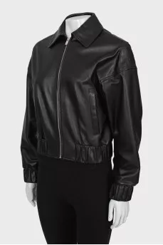 Black leather jacket