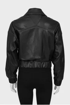 Black leather jacket