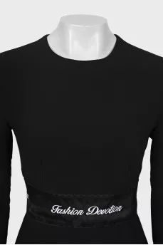 Fitted dress with decor