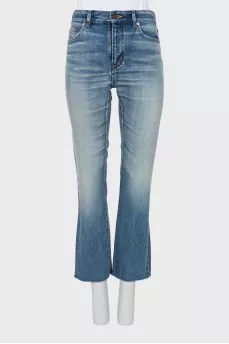 Blue straight fit jeans