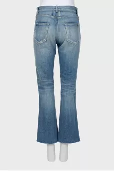 Blue straight fit jeans