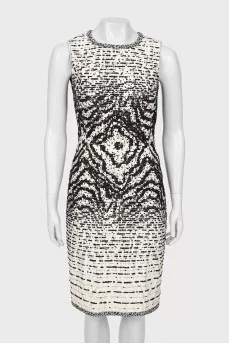 Black and white patterned dress