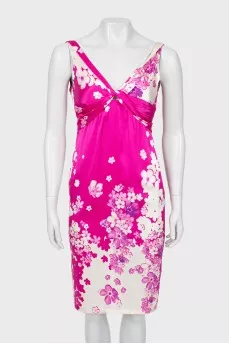 Floral silk dress