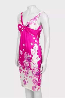 Floral silk dress