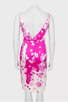 Floral silk dress