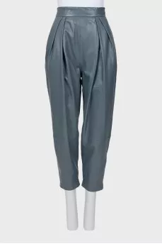 Leather banana trousers