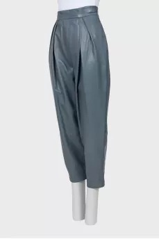 Leather banana trousers