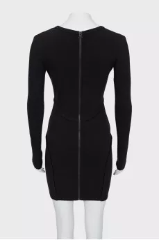 Mini dress with raised seams