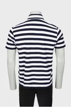 Men's striped polo shirt