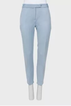 Mid-waist blue trousers