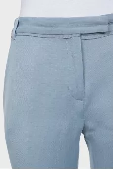 Mid-waist blue trousers
