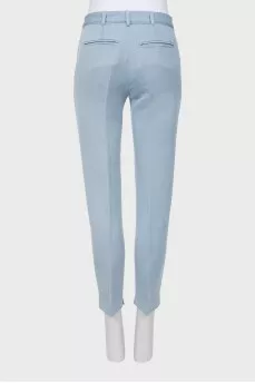 Mid-waist blue trousers