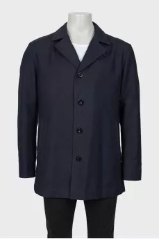 Men's blue cropped coat