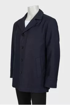 Men's blue cropped coat
