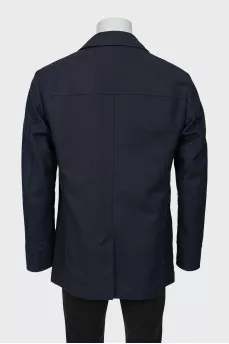 Men's blue cropped coat