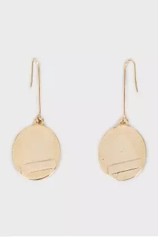 Gold earrings with a pattern