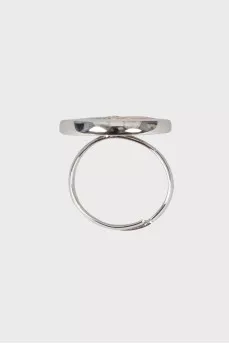 Silver ring with a pattern