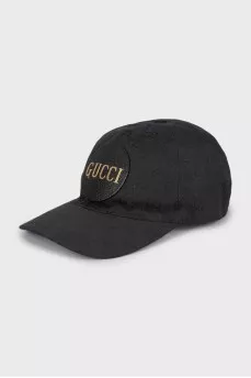 Men's cap with signature print