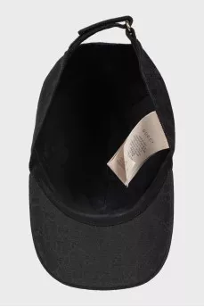 Men's cap with signature print