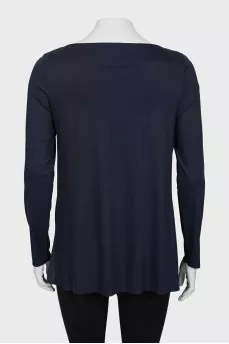 Blue blouse with drapery