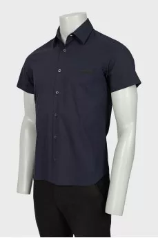 Men's blue short sleeve shirt