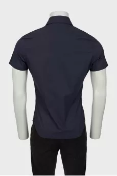 Men's blue short sleeve shirt