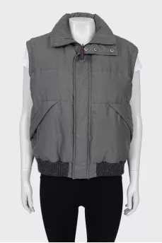 Gray men's vest