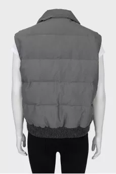 Gray men's vest