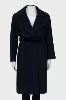 Dark blue wrap coats